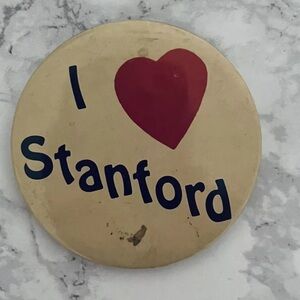 Vintage 70s Stanford University Button pin
